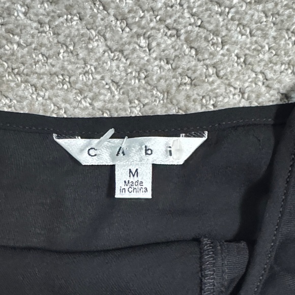 CAbi Women’s Black Sheer Velvet Tunic Top Sz M - Picture 2 of 4